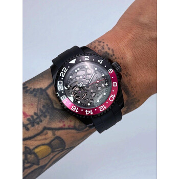 Custom Seiko Mod • Black Skeleton Coke Sea-Dweller Automatic • 43mm